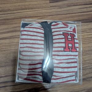 Striped Red and Gray Kids One Piece